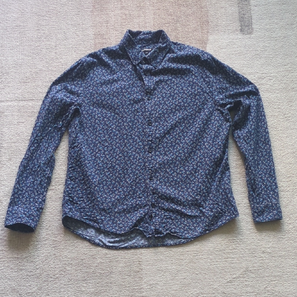 Floral Long Sleeve Button-Up Shirt